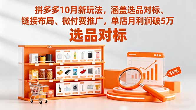 (16364期)拼多多10月新玩法,涵盖选品对标、链接布局、微付费推广,单店月利润破5万_生财有道创业项目网-生财有道