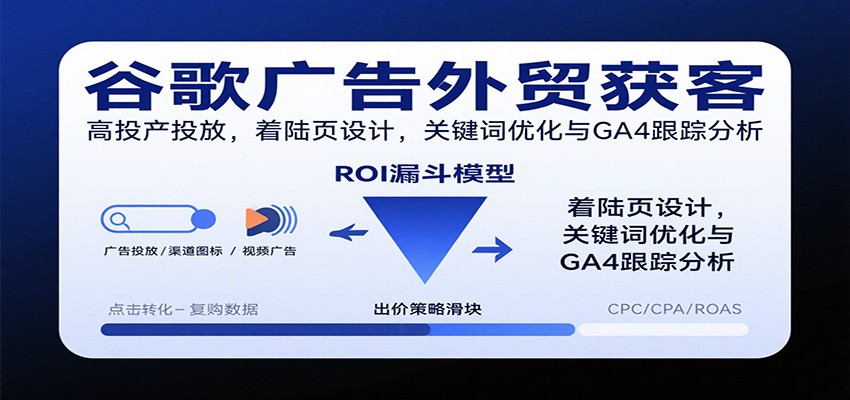 谷歌广告外贸获客,高投产投放,着陆页设计,关键词优化与GA4跟踪分析_生财有道创业网-生财有道