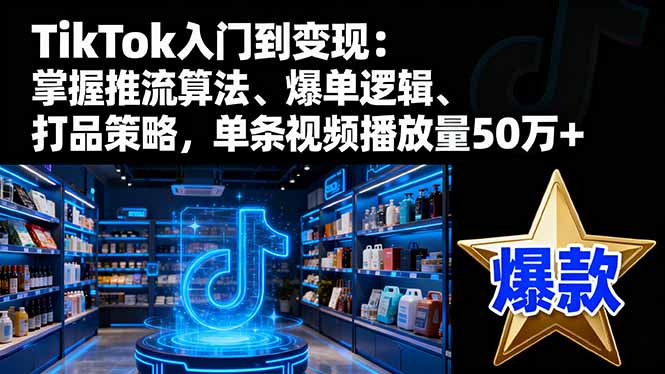 (16367期)TikTok入门到变现:掌握推流算法、爆单逻辑、打品策略,单条视频播放量50w_生财有道创业项目网-生财有道