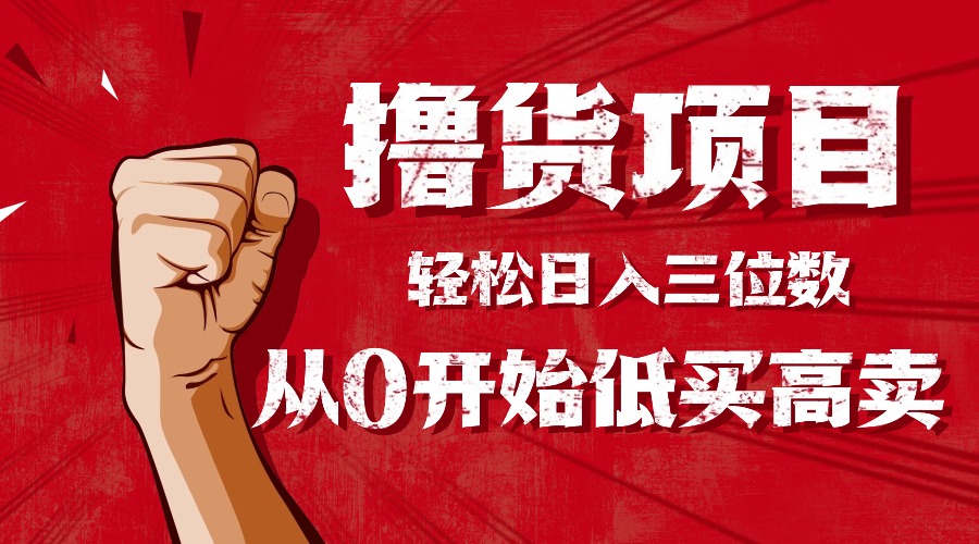 （16315期）手把手教你撸货，从0开始低买高卖，小白轻松实现日入三位数!!!_生财有道创业项目网-生财有道