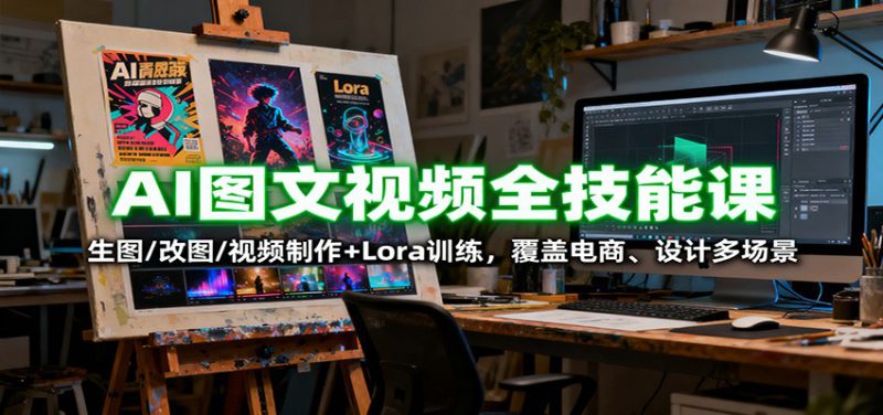 AI图文视频全技能课:生图/改图/视频制作+Lora训练,覆盖电商 、设计多场景_生财有道创业网-生财有道