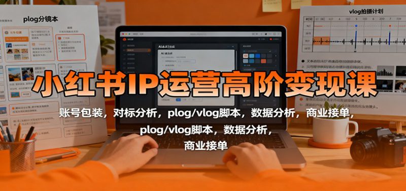 小红书IP运营高阶变现课:账号包装,对标分析,plog/vlog脚本,数据分析,商业接单_生财有道创业网-生财有道