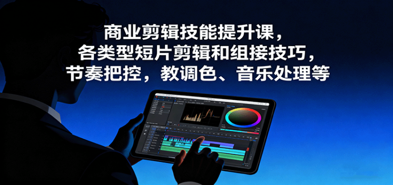 商业剪辑技能提升课，各类型短片剪辑和组接技巧，节奏把控，教调色、音乐处理等_生财有道创业网-生财有道