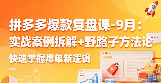 （16176期）拼多多爆款复盘课-9月：实战案例拆解+野路子方法论，快速掌握爆单新逻辑_生财有道创业项目网-生财有道