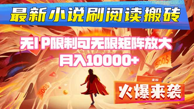 （16237期）小说阅读搬砖单机每天收益200-400+ 无IP限制可无限矩阵放大-_生财有道创业项目网-生财有道
