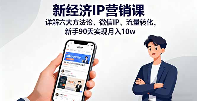 （16194期）新经济IP营销课：详解六大方法论、微信IP、流量转化，新手90天实现月入10w_生财有道创业项目网-生财有道
