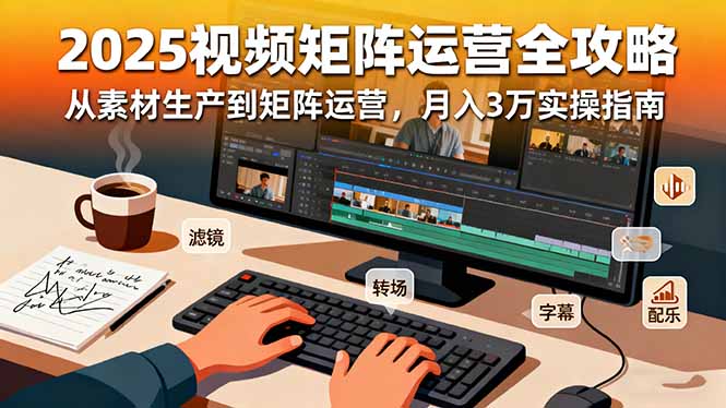 （16333期）2025短视频矩阵运营全攻略：从素材生产到矩阵运营，月入3万实操指南_生财有道创业项目网-生财有道
