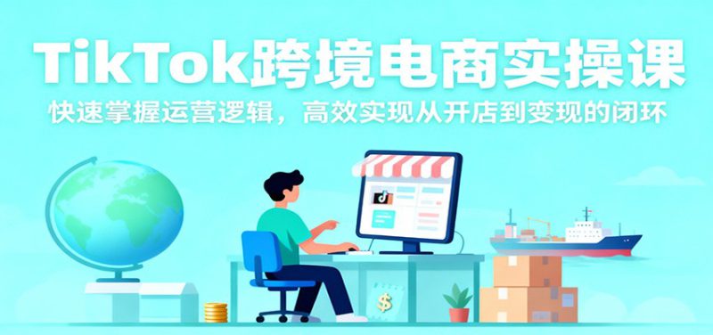 TikTok跨境电商实操课,快速掌握运营逻辑,高效实现从开店到变现的闭环_生财有道创业网-生财有道