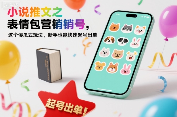 小说推文之表情包营销号,这个傻瓜式玩法,新手也能快速起号出单——生财有道创业项目网-生财有道