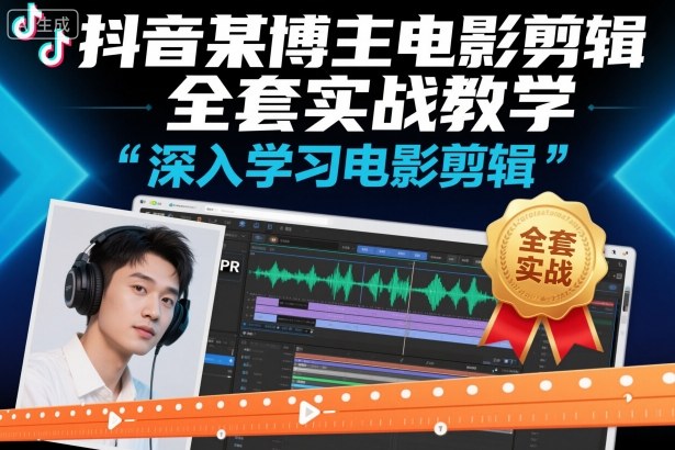 抖音某博主电影剪辑全套实战教学,深入学习电影剪辑——生财有道创业项目网-生财有道