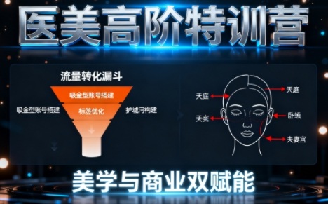 0-1000W医美高阶特训营课程，美学与商业双赋能——生财有道创业项目网-生财有道