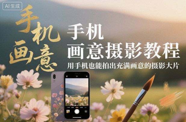 手机画意摄影教程,用手机也能拍出充满画意的摄影大片——生财有道创业项目网-生财有道