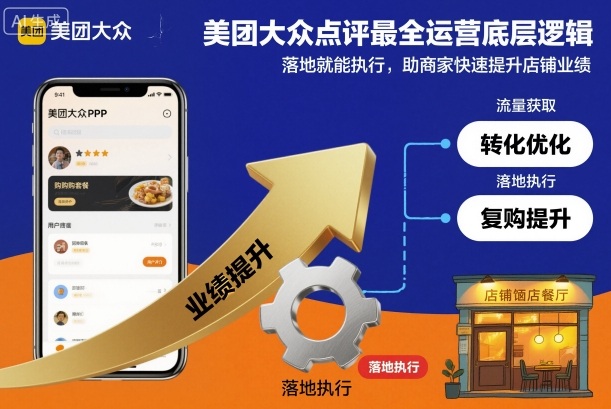 美团大众点评最全运营底层逻辑,落地就能执行,助商家快速提升店铺业绩——生财有道创业项目网-生财有道