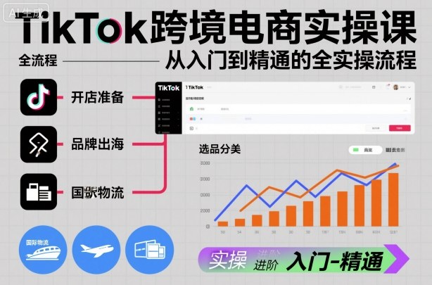 TikTok跨境电商实操课，从入门到精通的全实操流程——生财有道创业项目网-生财有道