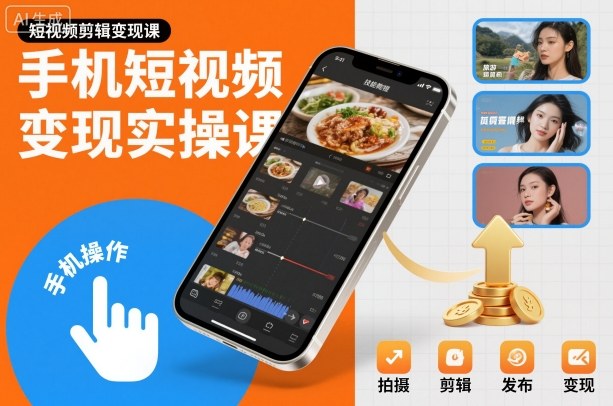 手机短视频变现实操课，短视频剪辑变现课——生财有道创业项目网-生财有道
