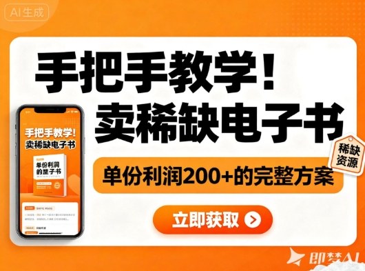 手把手教学！在小红书卖稀缺电子书，单份利润2张+的完整方案——生财有道创业项目网-生财有道
