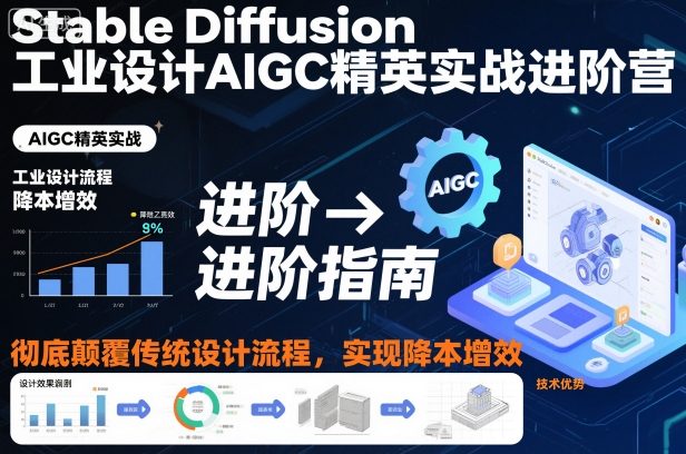 Stable Diffusion工业设计AIGC精英实战进阶营,彻底颠覆传统设计流程,实现降本增效——生财有道创业项目网-生财有道