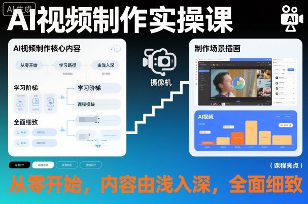 AI视频制作实操课，从零开始，内容由浅入深，全面细致——生财有道创业项目网-生财有道