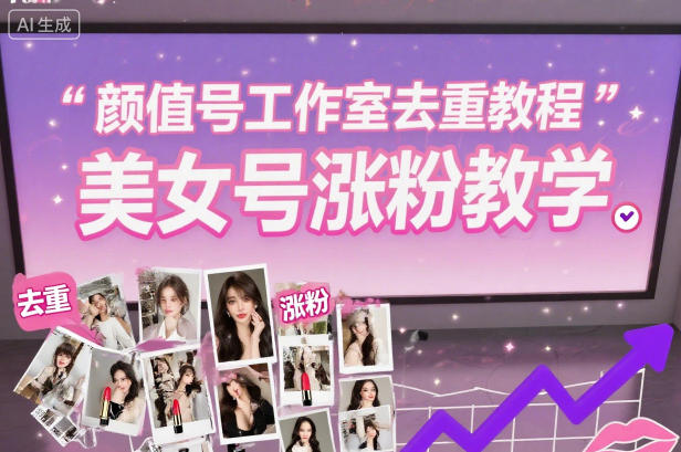 颜值号工作室去重教程，美女号涨粉教学——生财有道创业项目网-生财有道