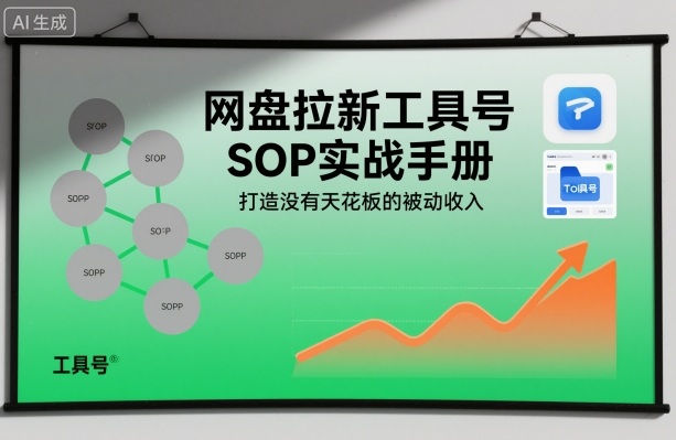 网盘拉新工具号SOP实战手册，打造没有天花板的被动收入——生财有道创业项目网-生财有道