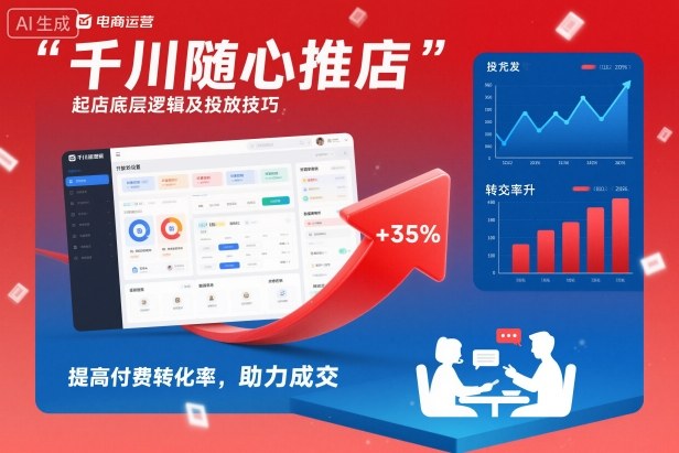 千川随心推起店底层逻辑及投放技巧,提高付费转化率,助力成交——生财有道创业项目网-生财有道