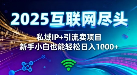 2025网创尽头王炸项目!私域IP+精准引流,新手小白在家躺賺日入1k,零经验也能上手【揭秘】——生财有道创业项目网-生财有道