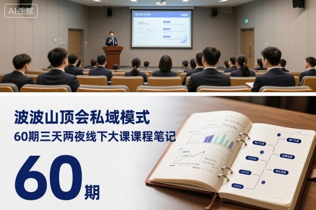 波波山顶会私域模式60期三天两夜线下大课课程笔记(文档)——生财有道创业项目网-生财有道
