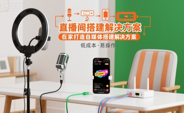 直播间搭建解决方案,在家打造自媒体搭建解决方案——生财有道创业项目网-生财有道