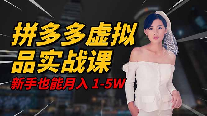 (16492期)2025 拼多多虚拟品系统实战课,轻资产项目,可矩阵开工作室,新手也能..._生财有道创业项目网-生财有道