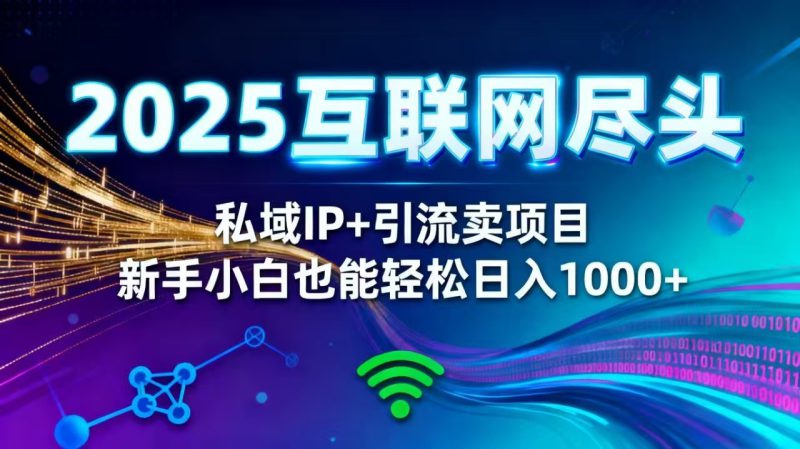 (16485期)2025网创尽头王炸项目!私域 IP + 精准引流,新手小白在家躺赚日入 1000+_生财有道创业项目网-生财有道