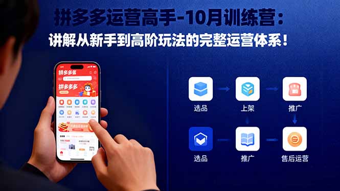 (16448期)拼多多运营高手-10月训练营:讲解从新手到高阶玩法的完整运营体系!_生财有道创业项目网-生财有道