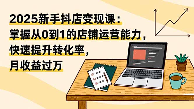 (16606期)2025新手抖店变现课:掌握从0到1的店铺运营能力,快速提升转化率,月收过万_生财有道创业项目网-生财有道