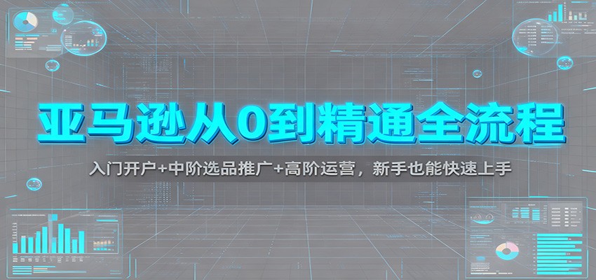 亚马逊从0到精通全流程：入门开户+中阶选品推广+高阶运营，新手也能快速上手_生财有道创业网-生财有道