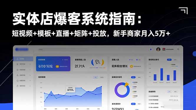 （16541期）实体店爆客系统指南：短视频+模板+直播+矩阵+投放，新手商家月入5万+_生财有道创业项目网-生财有道