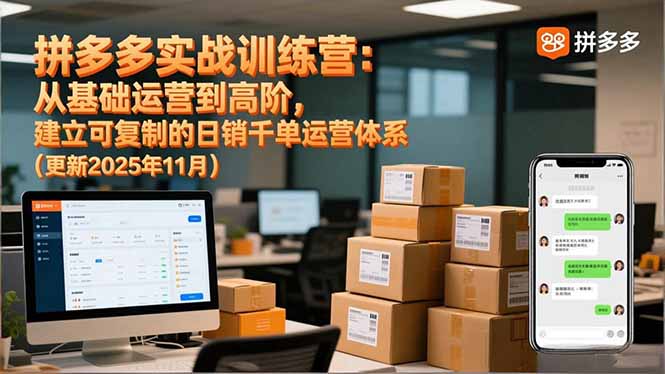 （16700期）拼多多实战训练营：从基础运营到高阶，建立可复制的日销千单运营体系（更新11月）_生财有道创业项目网-生财有道