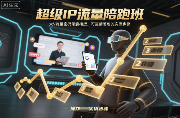 超级IP流量陪跑班，大V流量密码倾囊相授，可直接落地的实操步骤——生财有道创业项目网-生财有道