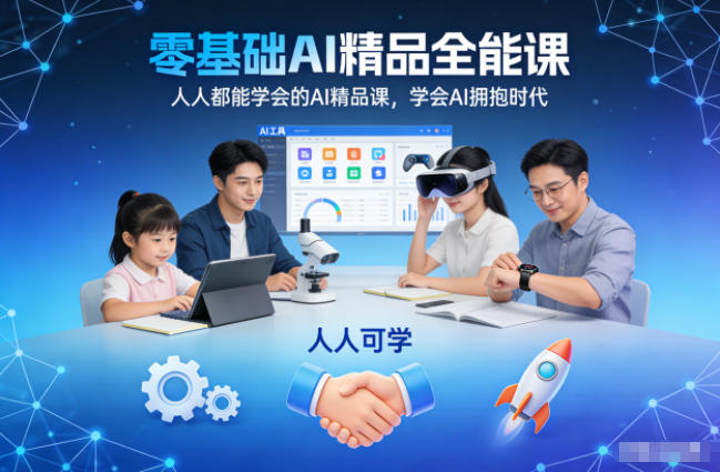 零基础AI精品全能课,人人都能学会的AI精品课,学会AI拥抱时代——生财有道创业项目网-生财有道