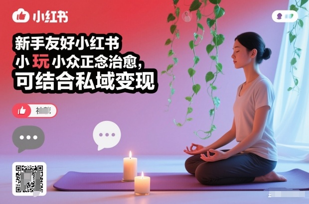 新手友好小红书小众正念治愈,玩法简单,可结合私域变现——生财有道创业项目网-生财有道