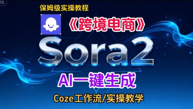 Sora2生成《跨境电商》英文短视频,实操搭建教学课,通俗易懂,包教包会——生财有道创业项目网-生财有道