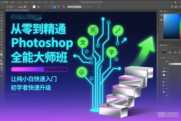 从零到精通Photoshop全能大师班，让纯小白快速入门，初学者快速升级——生财有道创业项目网-生财有道