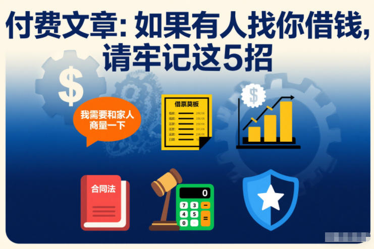 付费文章：如果有人找你借钱，请牢记这5招——生财有道创业项目网-生财有道