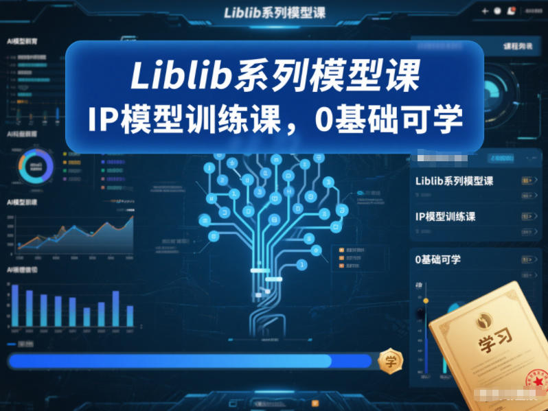 Liblib系列模型课，IP模型训练课，0基础可学——生财有道创业项目网-生财有道
