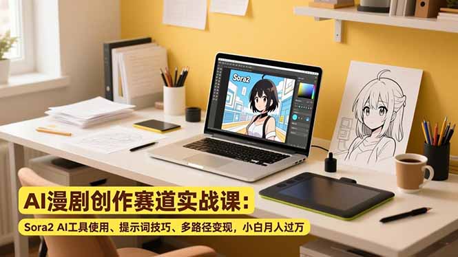 （16936期）AI漫剧创作赛道实战课：Sora2 AI工具使用、提示词技巧、多路径变现，小白月入过万_生财有道创业项目网-生财有道