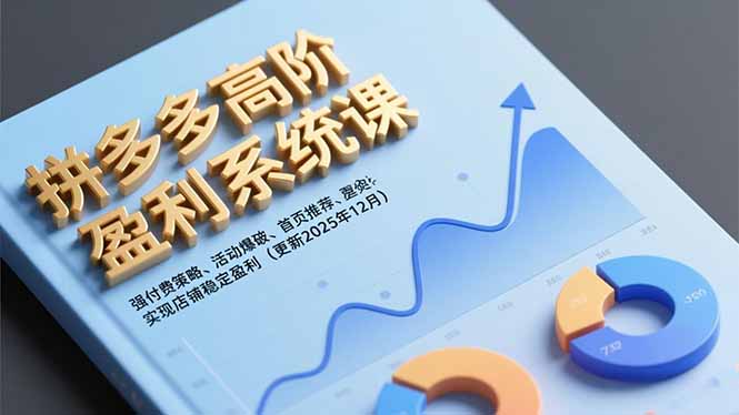 (16843期)拼多多高阶盈利系统课,强付费策略、活动爆破、首页推荐,实现店铺稳定盈利(更新12月)_生财有道创业项目网-生财有道