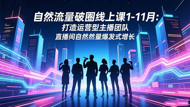 (16810期)自然流量破圈线上课1-11月:打造运营型主播团队 直播间自然流量爆发式增长_生财有道创业项目网-生财有道