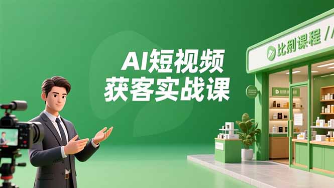 （16747期）AI短视频获客实战课，数字人创作、实体行业应用、精准引流，30天获取客源月入6万+_生财有道创业项目网-生财有道