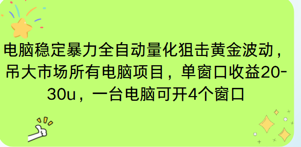 （16737期）电脑EA策略挂机项目单窗口收益20-30u，单电脑可挂5-10个窗口收益稳健4位数_生财有道创业项目网-生财有道