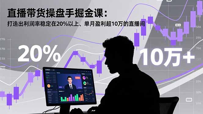（16727期）直播带货操盘手掘金课：打造出利润率稳定在20%以上、单月盈利超10万的直播间_生财有道创业项目网-生财有道