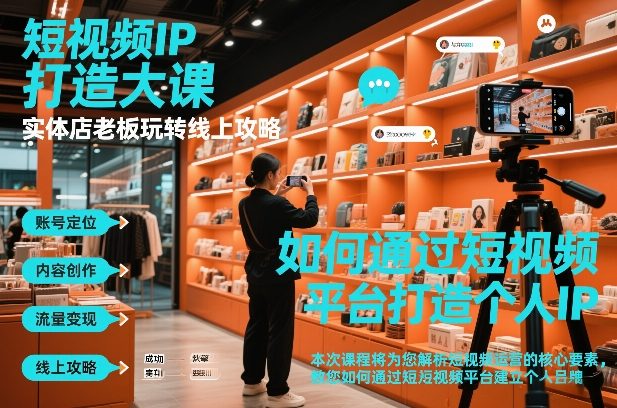 短视频ip打造大课，实体店老板玩转线上攻略——生财有道创业项目网-生财有道