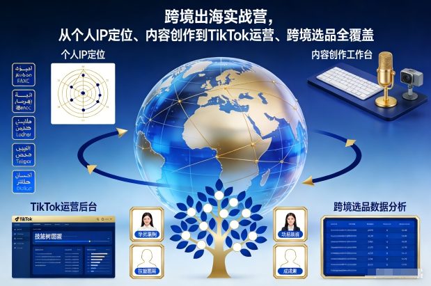 跨境出海实战营，从个人IP定位、内容创作到TikTok运营、跨境选品全覆盖——生财有道创业项目网-生财有道